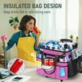 thumbnail image 4 of Cleaning Caddy with Wheels Large Rolling Caddy Bag with Detachable Trolley for Housekeepers Water Resistant Cleaning Cart plies Organizer for Home Car Tool Organizer Mobile Storage, 4 of 10