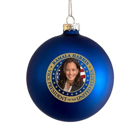 Kurt Adler 80MM Vice President Kamala Harris Glass Ball Ornament