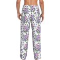 thumbnail image 3 of Goofa Violets Flowers Printed Soft Pajama Pants for Men, Wide Leg Comfy Casual Lounge Yoga Pants-, 3 of 9