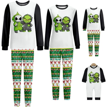 

SleepytimePjs Christmas Family Matching Winter Fleece Green haired monster Buffalo Plaid Pajamas