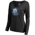 thumbnail image 2 of Women's Black New York Islanders Pond Hockey Long Sleeve T-Shirt, 2 of 3