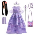 thumbnail image 4 of Disfraz de Encanto de Disney para niñas, vestido de princesa, traje de Cosplay Isabela Mirabel, Carnaval, Navidad, ropa de fiesta de cumpleaños, 4 of 5