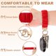 thumbnail image 4 of Llave de muñeca, Llavero de scrunchie con D Ring Negro para soporte de llaves de coche y gimnasio para bolso, Rojo Brillante, 4 of 7
