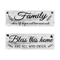 thumbnail image 2 of JGJJUGN Wooden Wall Decorations for Home - Rustic Farmhouse Signs, Kitchen & Living Room Decor, 2-Pack, Brown & Gray, 11.81x3.94, Warm Space Creater, 2 of 6