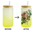 thumbnail image 7 of 16oz Sublimation blank glass Jar Cans ombre gradient Tumblers (Includes Bamboo Lid  Straw), 7 of 7