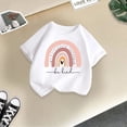 thumbnail image 4 of Chemises Filles Enfants Mode Imprimé Col Rond Manches Courtes Tee Été Mignon Décontracté Hauts Filles Blanc 2 Ans-4 Ans, 4 of 4