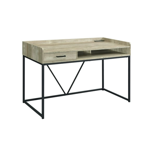 Picket House Furnishings Peyton Wood & Metal 1-Drawer Home Office Desk in Oak
