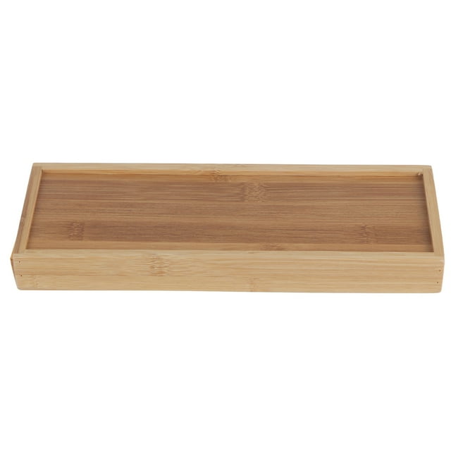 Japanese Style Solid Bamboo Serving Tray Fruit Tea Breakfast Restaurant Serving Tray(28 * 10.2 * 3 cm)