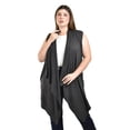thumbnail image 1 of Chaleco largo asimetrico Roman Fashion /Tallas Extras, 11970 (Negro) negro 40, 1 of 5
