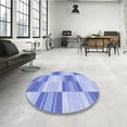 thumbnail image 4 of Ahgly Company Machine Washable Indoor Rectangle Transitional Light Slate Blue Area Rugs, 8' x 10', 4 of 7