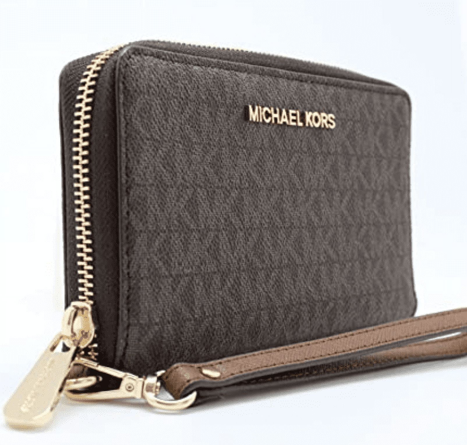 Michael Kors Women's Jet Set Travel Multifunction Phone Case Brown