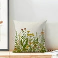 thumbnail image 3 of Yellow and Green Pillow Covers 16x16 Inch Set of 2, Spring Wildflower Plant Throw Pillows Case,Seasonal Floral Outdoor Decorative Flowers Farmhouse Decor Cushion Covers for Home Sofa Bed Couch, 3 of 6