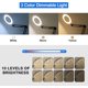 thumbnail image 2 of Lupa con luz, protección para los ojos, lámparas de sujeción, 3 modos de color y 10 reguladores de brillo, temporizador de apagado automático, lupa de escritorio con luces, 2 of 5