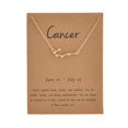 thumbnail image 1 of Collares de signo del zodiaco de estrella de cartón para mujer, gargantilla de cadena con dijes de cristal, 12 Constelaciones, regalo de joyería de cumpleaños, 1 of 4