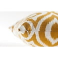 thumbnail image 4 of TreeWool (Pack of 2) Ogee Ikat Accent Decorative Cotton Throw Pillow Covers (22 x 22 Inches, Mustard), 4 of 6