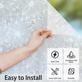 thumbnail image 4 of DKTIE 17.7" x 78.7" White Double-Sided Floral Pattern Window Film, Static Cling Privacy Sticker, Anti-UV Heat Control for Home, 4 of 9
