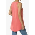 thumbnail image 4 of Women's Tank Tops Scoop Neck Loose Fit Summer Casual Round Hem Sleeveless Tee, 4 of 7