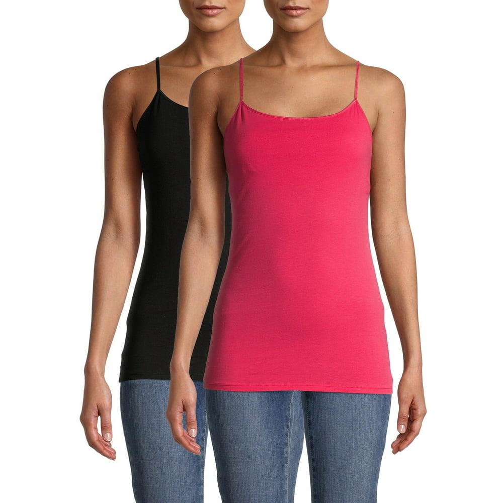 No Boundaries No Boundaries Juniors Shelf Bra Cami with Adjustable Straps, 2Pack Walmart