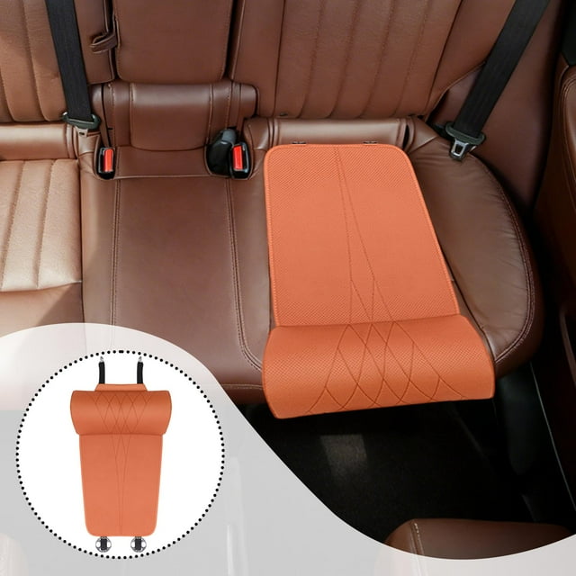 Cojín universal para reposapiernas de coche, 62 x 40 cm, diseño en forma de C para sillas de oficina. Naranja
