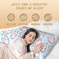 thumbnail image 2 of Yiaed Body Pillow Cover, Ultra Soft Microfiber Pillowcases, Breathable Long Pillow Case, Envelope Closure-Cute Rabbit (20x54 inch)（Pillow core not included）, 2 of 5