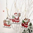thumbnail image 5 of Vikakiooze 2022 Christmas Ornaments Ski Car Wooden Pendant Elk Elderly Ski Pendant ChristmasTree Christmas Decorations, 5 of 7