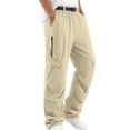 thumbnail image 2 of Awdenio Mens Pants Casual Baggy Loose Fit Lightweight Water Resistant Pants With Multi Zipper Pockets, 2 of 7