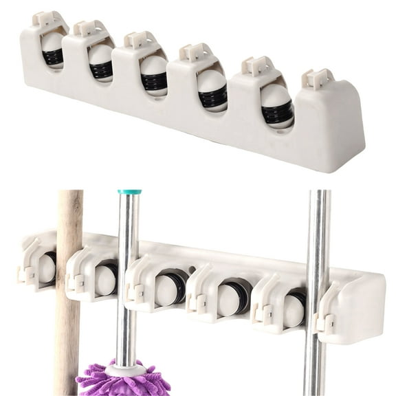 GOOHOCHY  Hanging over Door Storage Mop Hanger Position with Hooks Holder