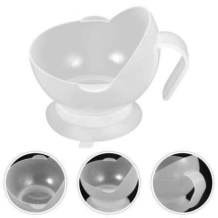 ETEREAUTY Adaptive Handled Bowl Elderly Eating Bowl White 1Pcs