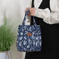 thumbnail image 4 of DLIU floral print tote, lunch bag, pouch with lunch box, handbag, blue, 4 of 8