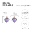 thumbnail image 3 of Christmas Earrings Gifts Rose Crystal Stud Earring Love Jewelry for Mom Daughter, 3 of 5