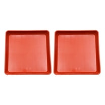 FRCOLOR 2Pcs Red Plastic Plant Pot Tray re Planter Saucers Sturdy Drip Trays for Flower Pots