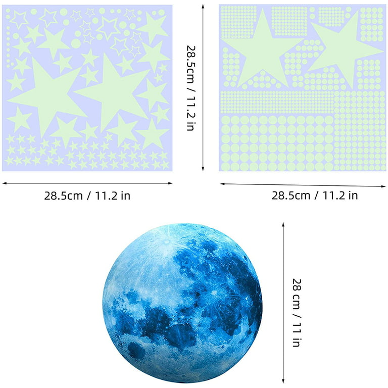Bulk-buy Glow in The Dark Stars for Ceiling, Glow in The Dark Stars and  Moon Wall Decals price comparison