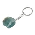 thumbnail image 2 of 5pc Nuggets Natural Fluorite Keychain with Platinum Plated Iron Findings 88~98mm, 2 of 3