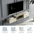 thumbnail image 2 of Floating Entertainment Center with Charging Station, Wall Mounted TV Stand with Yellow Light, Media Console Center with Storage, Modern Shelf Hanging Hutch Component Under TV,59'', 2 of 12