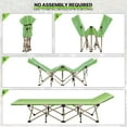 thumbnail image 4 of VibrantEcho 75" Camping Cot for Adults, Folding Sleeping Cot, Lightweight Portable for Outdoor Camping with Detachable Pillow and Side Pocket for Travel Home Office Picnic, Supports 360 lbs, Green, 4 of 22