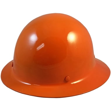 Texas America SkullGuard Full Brim Hard Hat - Ratchet Suspension, Protective Rubber Edge, Black
