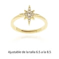 thumbnail image 1 of Anillo dorado ajustable CYRA modelo estrella con circonias, 1 of 1