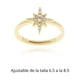 thumbnail image 1 of Anillo dorado ajustable CYRA modelo estrella con circonias, 1 of 1