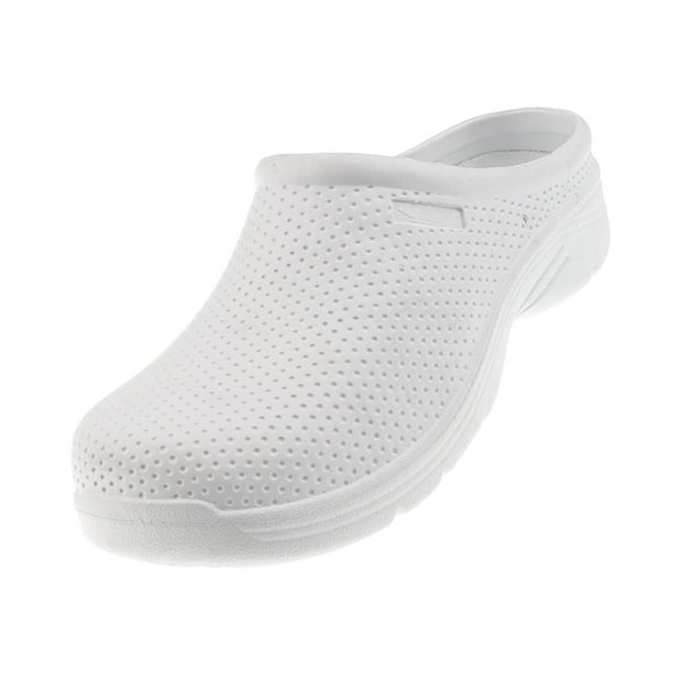 Zapatillas de Viaje Plegables Hombre Mujer Zuecos de Chef Blanco Zulema Zueco de trabajo antideslizante