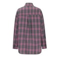 thumbnail image 5 of BLVB Plaid Shirts for Women Plaid Button Down Shirts Oversized Long Sleeve Casual Loose Blouse Top Jacket Fall Outfits, 5 of 6