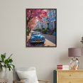 thumbnail image 4 of Paint by Numbers Kit for Adults, Blue Car Cherry Blossoms Street Scene Paint by Numbers, Easy Paint by Numbers Kit for Adults Beginner, DIY Adult Paint by Number Kits on Canvas, 12x16in Home Decor, 4 of 7