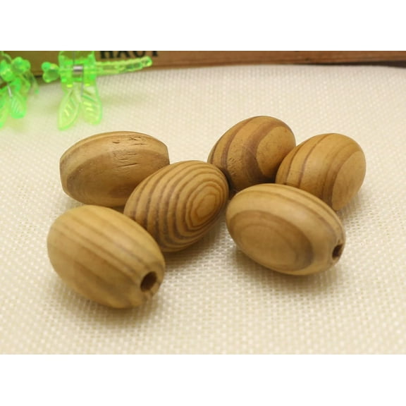U8MO 20 Natural Pattern Large Oval Wood Beads 20X28mm~ Wooden Beads