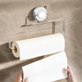 thumbnail image 6 of LACKUST Suction Cup Toilet Paper Holder Wall Mounted, No Drill Stainless Steel White Toilet Paper Roll Holder with 180° Rotation for Bathroom Kitchen, 6 of 6