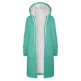 thumbnail image 2 of ZHYou Hoodie Coats For Women Solid Color Jacket Thickening And Fleece And Winter Casual Zipper Long Sleeve Pocket Hoodie Long Sweater, 2 of 6