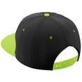 thumbnail image 2 of Daxton Classic Snapback Hat Custom A to Z Initial Varsity Letters, Black Lime Hat White Black Letter U, 2 of 2