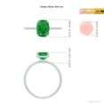 thumbnail image 5 of Angara Natural 1.25 Ct. Emerald with Diamond Classic Ring in 14K White Gold for Women (Ring Size: 12), 5 of 10