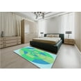 thumbnail image 4 of Ahgly Company Indoor Rectangle Patterned Lime Mint Green Area Rugs, 5' x 7', 4 of 6