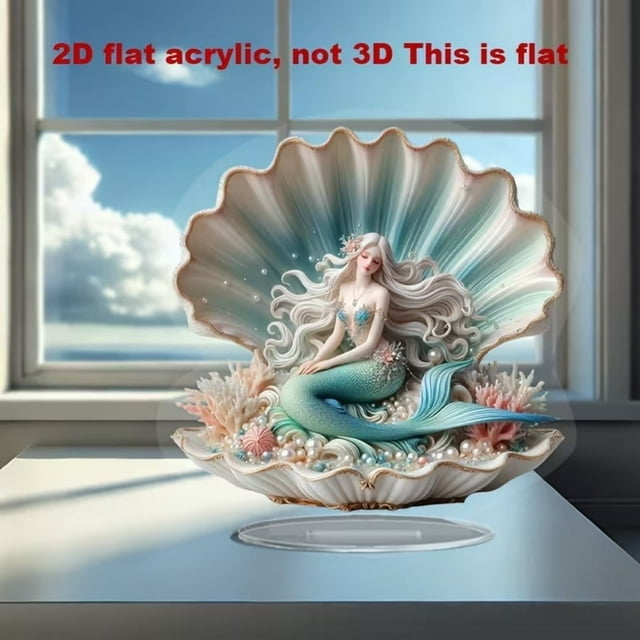 2D Flat Acrylic Desktop Decor Romantic Home Ornament For Scratch Resistant Lightweight Compact Easy Wipe Clean Sleek Modern Look Desk Shelf Side Table Living Room Office Home Decor Ornaments