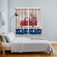thumbnail image 5 of Curtains 84 Inches Long 2 Panels, Independence Day Grommets Window Treatment Curtain, 4th of July Red Truck Flag Wooden Thermal Curtains Drapes for Living Room/Bathroom, 5 of 9