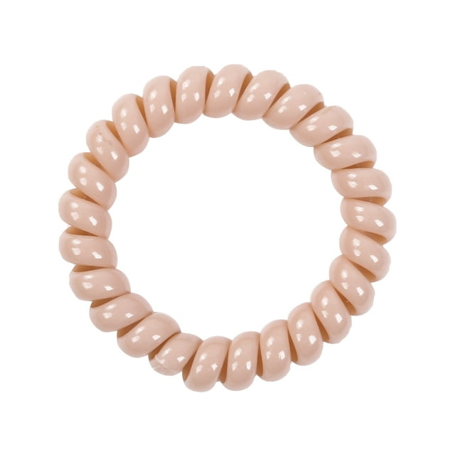 Diconna Women Girls Spiral Hair Ties, Solid Color Elastic Traceless Hair Rings
